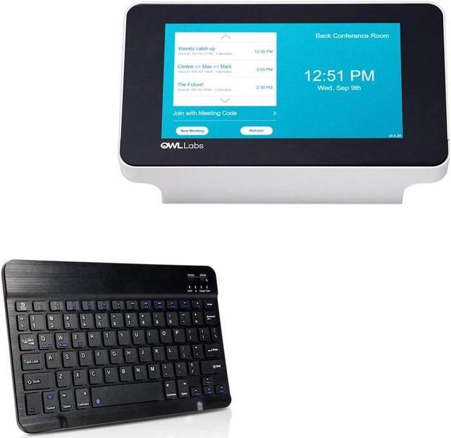 Main image of BoxWave Keyboard Compatible with Owl Labs Meeting HQ Device - SlimKeys Bluetooth Keyboard, Portable Keyboard with Integrated Commands - Jet Black