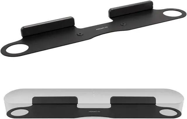 Main image of Mount-It! Soundbar Mount for Sonos Beam, Compatible with Generation 1 & 2, Sonos Beam Mounting Bracket Under TV, Includes All Necessary Mounting Hardware, Black