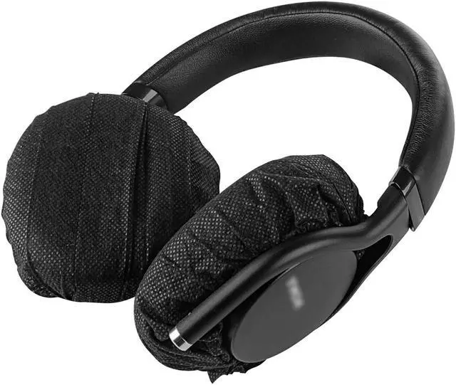Alt view image 4 of 5 - Geekria 100 Pairs Disposable Headphone Covers for Over-Ear and MRI Headsets, Stretchable Sanitary Ear Pads, Hygienic Earcup Cushion Protectors (M, Black)