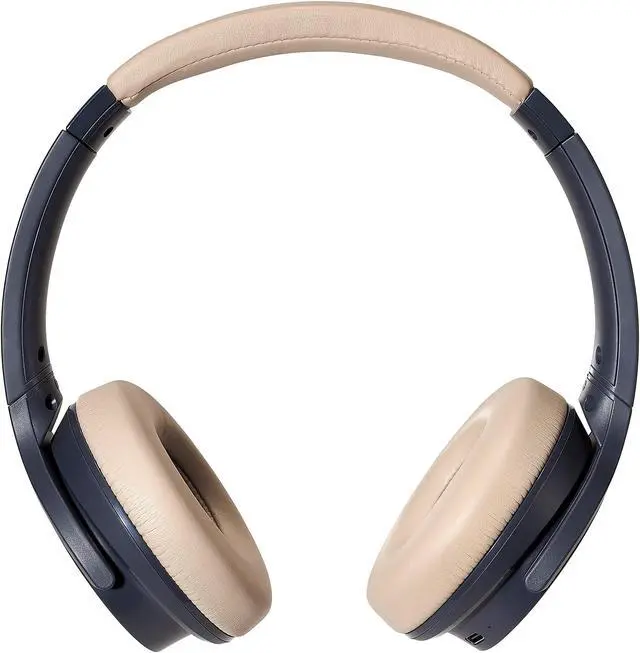 Alt view image 4 of 5 - Audio-Technica ATH-S220BTNBG Wireless On Ear Headphones, Navy/Beige