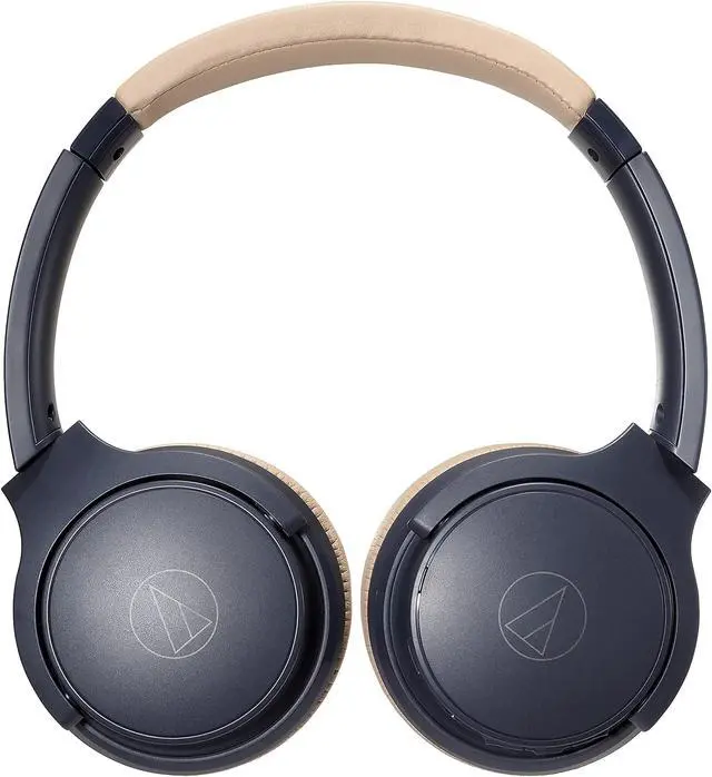 Alt view image 3 of 5 - Audio-Technica ATH-S220BTNBG Wireless On Ear Headphones, Navy/Beige