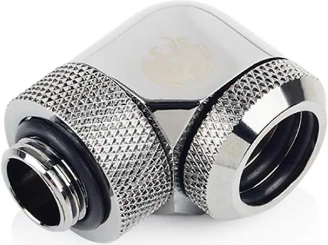 Main image of Bitspower G1/4" to Enhance Multi-Link Adapter Fitting for 14mm OD Rigid Tubing, 90 Degree Rotary, Black Sparkle