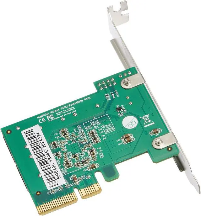 Alt view image 2 of 5 - HighPoint RocketRAID 640L Internal 4 SATA Port PCI-Express 2.0 x4 SATA 6Gb/s RAID Controller -Lite Version
