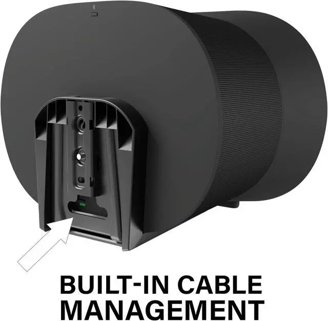 Alt view image 5 of 5 - Sanus Fixed Speaker Wall Mount for Sonos Era 300(tm) - Low Profile Speaker Mount with Easy 3-Step Install & Included Hardware - Single, Black Mount