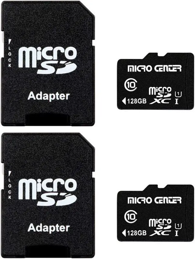 Main image of INLAND Micro Center 128GB Class 10 MicroSDXC Flash Memory Card with Adapter for Mobile Device Storage Phone, Tablet, Drone & Full HD Video Recording - 80MB/s UHS-I, C10, U1 (2 Pack)