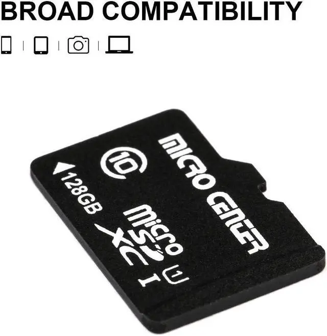 Alt view image 4 of 5 - INLAND Micro Center 128GB Class 10 MicroSDXC Flash Memory Card with Adapter for Mobile Device Storage Phone, Tablet, Drone & Full HD Video Recording - 80MB/s UHS-I, C10, U1 (2 Pack)