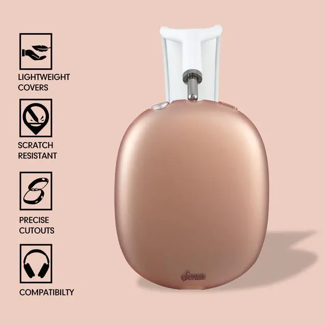 Alt view image 3 of 5 - Sonix Protective Case Cover for AirPods Max Headphones | Frosted Matte Series | Frosted Matte Mauve Coffee