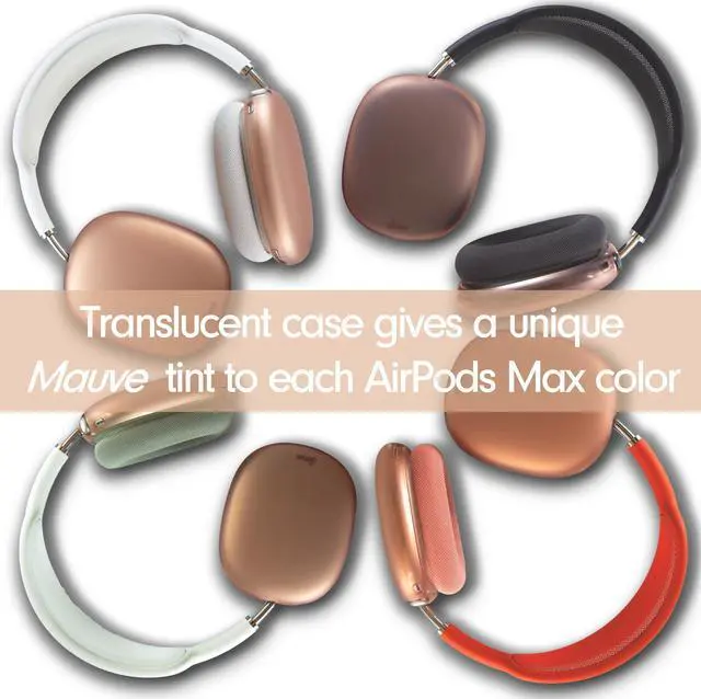 Alt view image 2 of 5 - Sonix Protective Case Cover for AirPods Max Headphones | Frosted Matte Series | Frosted Matte Mauve Coffee