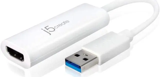 Main image of j5create USB to HDMI Multi-Monitor Adapter Supports 1080p 2048 x 1152 @ 32 bits | USB 3.0 with 2.0 Support | Adapter is Compatible with Both Mac & Windows (JUA254)