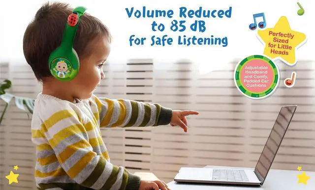 Alt view image 3 of 5 - eKids Cocomelon Bluetooth Headphones for Kids, Wireless Headphones with Rechargeable Battery and USB-C Charging Cable Included