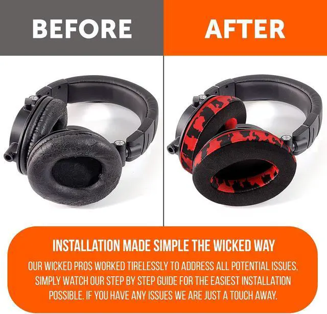 Alt view image 3 of 5 - Comfort Style Pack 3 | WC Wicked Cushions Replacement Earpads for ATH M50X - Fits Audio Technica M40X / M50XBT / HyperX Cloud & Cloud 2 / SteelSeries Arctis 3/5 / 7 / 9X & Pro Wireless/Stealth 600