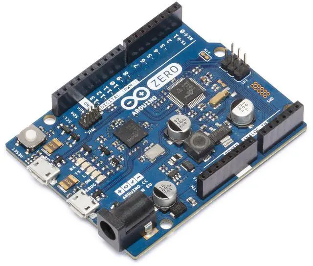 Alt view image 2 of 4 - Arduino Zero [ABX00003]  32-bit ARM Cortex-M0+, 48MHz, 256KB Flash, 32KB SRAM, Native USB, 14 Digital I/O Pins, 6 Analog Inputs, Compatible with Arduino IDE for Embedded and IoT Projects