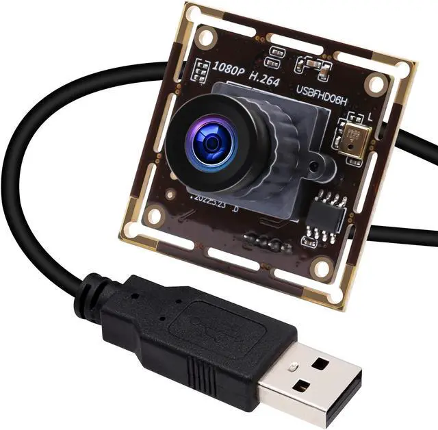Main image of ELP USB Camera Low Light 2MP 1080P Sony IMX323 Sensor USB Camera Module with Microphone,2.1mm Wide Angle Lens Embedded Webcam Board,0.01Lux H.264 High Speed Industrial USB Computer Camera for Laptop