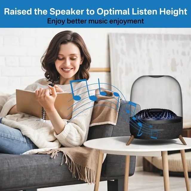 Alt view image 5 of 5 - Metal Desktop Speaker Stand for Harman Kardon Aura Studio 4, Aura Studio 3, Soundsticks 4 Speaker Desk Stand - Space Saving Table Desk Stand for Harman Kardon Soundsticks 4, Aura Studio 3, 4 Speaker