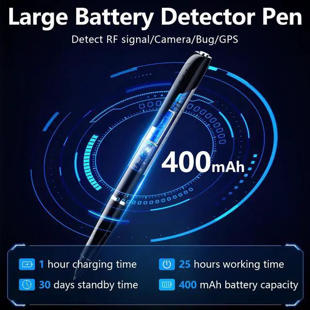Alt view image 3 of 5 - AOIRUO Hidden Camera Detectors,Bug and Hidden Camera Detector,Anti Hidden Devices Spy Camera Finder RF Detector GPS Tracker,Inside Security Camera Detector for Hotels