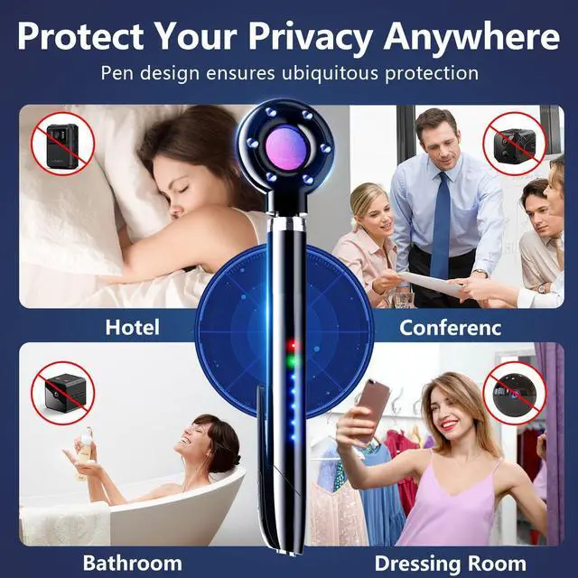 Alt view image 5 of 5 - AOIRUO Hidden Camera Detectors,Bug and Hidden Camera Detector,Anti Hidden Devices Spy Camera Finder RF Detector GPS Tracker,Inside Security Camera Detector for Hotels