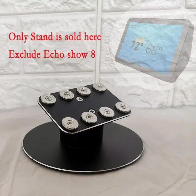 Alt view image 3 of 4 - ATOPHK Adjustable Stand only for Echo Show 8 / Echo Show 8 (2nd Gen), Tilt + Swivel StandAluminum Stand with 8 Magnets Black