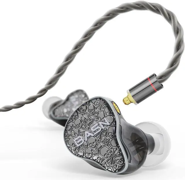 Main image of BASN Bmaster5 in Ear Monitors, 5 Drivers Drummer Headphones with Powerful Bass, Noise Isolation IEM Earbuds with Detachable MMCX Sliver-plated OFC Cable for Musicians (Midnight Black, MMCX)