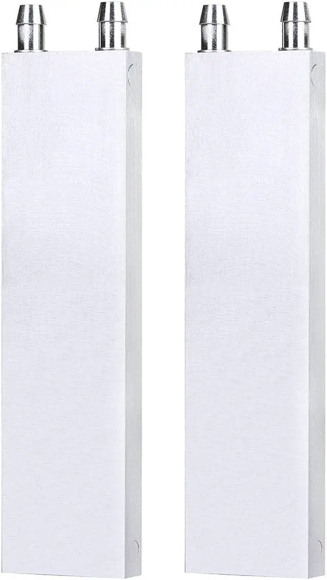 Main image of Clyxgs Aluminum Water Cooling Block,Liquid Cold Water Plate Heat Sink Water-Cooled Exchanger Head semiconductor Refrigeration Sheet CPU Graphics Radiator Heatsink Endothermic Head(40 x 160 x 12mm)2pcs
