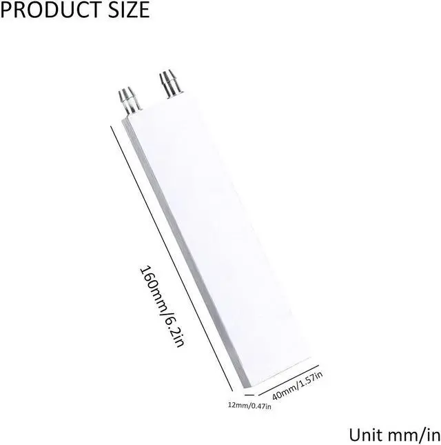 Alt view image 3 of 5 - Clyxgs Aluminum Water Cooling Block,Liquid Cold Water Plate Heat Sink Water-Cooled Exchanger Head semiconductor Refrigeration Sheet CPU Graphics Radiator Heatsink Endothermic Head(40 x 160 x 12mm)2pcs