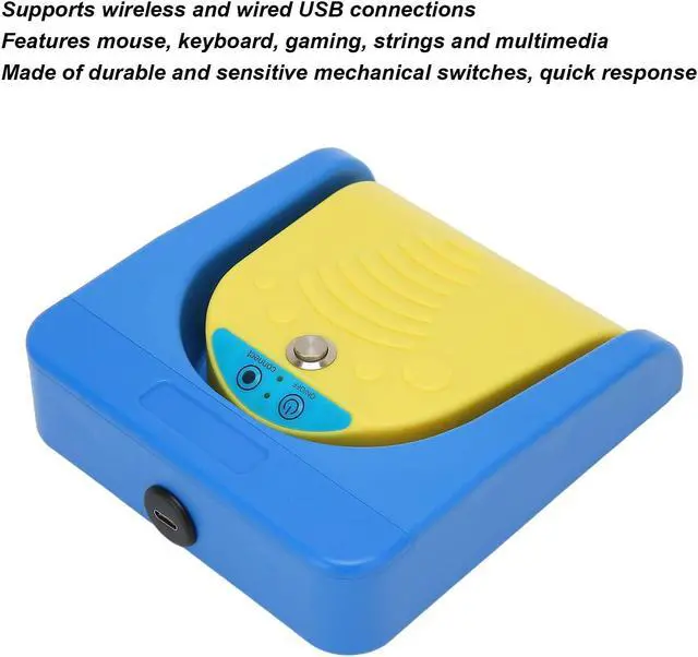 Alt view image 2 of 5 - USB Foot Pedal, Bluetooth Single Foot Switch Control Two Keys Program Customized Computer Keyboard Action Pedal for for Linux
