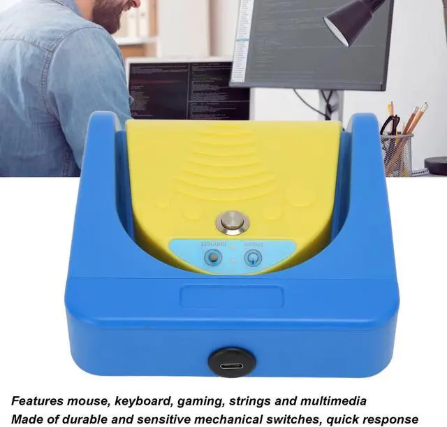 Alt view image 3 of 5 - USB Foot Pedal, Bluetooth Single Foot Switch Control Two Keys Program Customized Computer Keyboard Action Pedal for for Linux