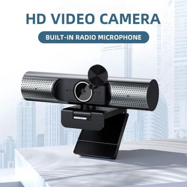Alt view image 2 of 5 - USB Webcam, 2K 30fps Auto Focusing Webcam with HiFi Speaker, Noise Reduction Mic for Desktop Laptop Video Chat, Plug and Play