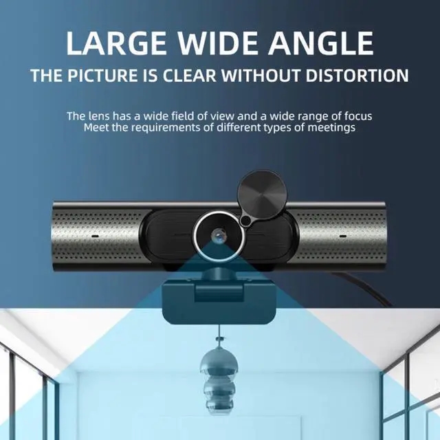 Alt view image 5 of 5 - USB Webcam, 2K 30fps Auto Focusing Webcam with HiFi Speaker, Noise Reduction Mic for Desktop Laptop Video Chat, Plug and Play