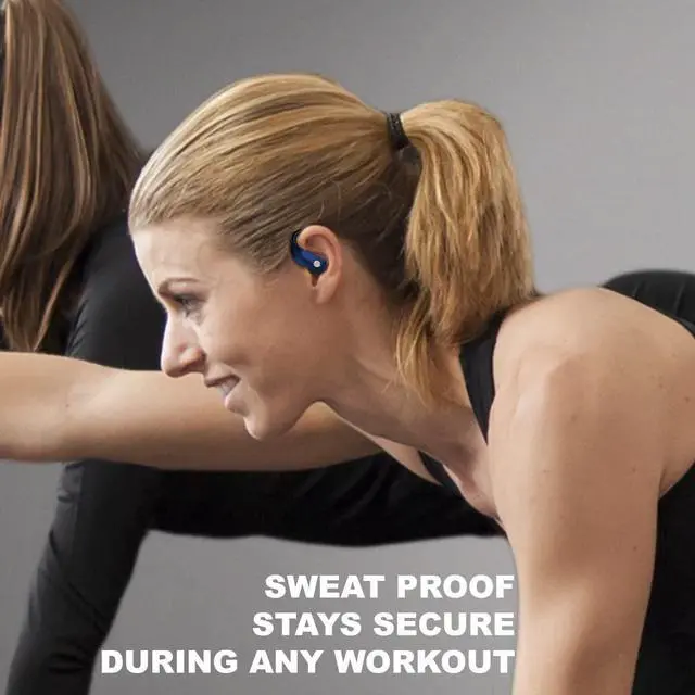 Alt view image 2 of 4 - eDealz Bluetooth Wireless 5.0 Waterproof Sweatproof Sport Activity Earbud Headphones with Microphone, Rechargeable 48hr Charging Case Powerful Surround Stereo Bass and Passive Noise Cancelling (Blue)