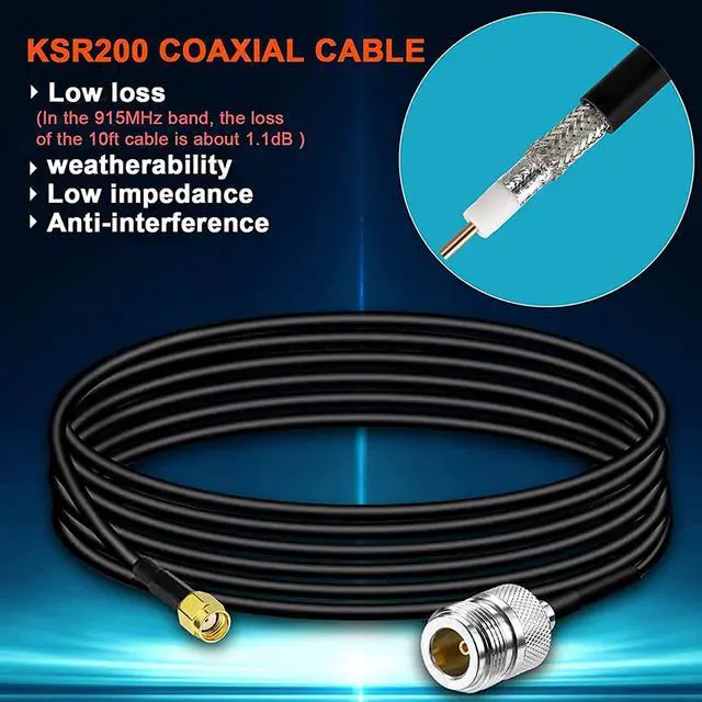 Alt view image 5 of 5 - Lora 915mhz Antenna 5.8dbi Long Range Antenna with 10ft Cable for Helium Hotspot Nebra Bobcat 300 SenseCAP M1 Hotspot Finestra HNT Miner& Meshtastic LORA32 915MHz ESP32 LoRa OLED Board