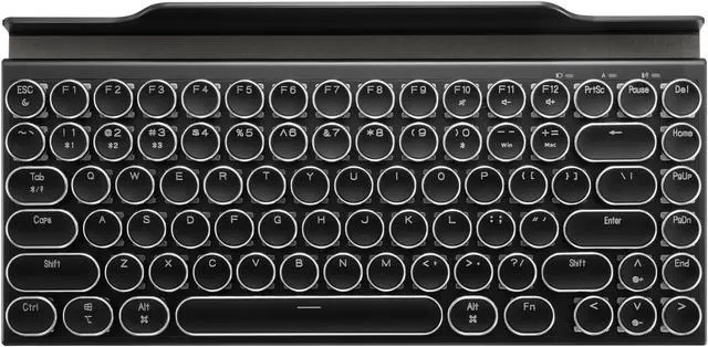 Alt view image 2 of 3 - FINEDAY Slim Aluminum 83 Keyboard, Full Aluminum, Blue Switch, Internal Battery, Mechanical Keyboard, Bluetooth 5.0 & USB up to 4 Devices, for Desktop PC/Laptop Mac/Phone
