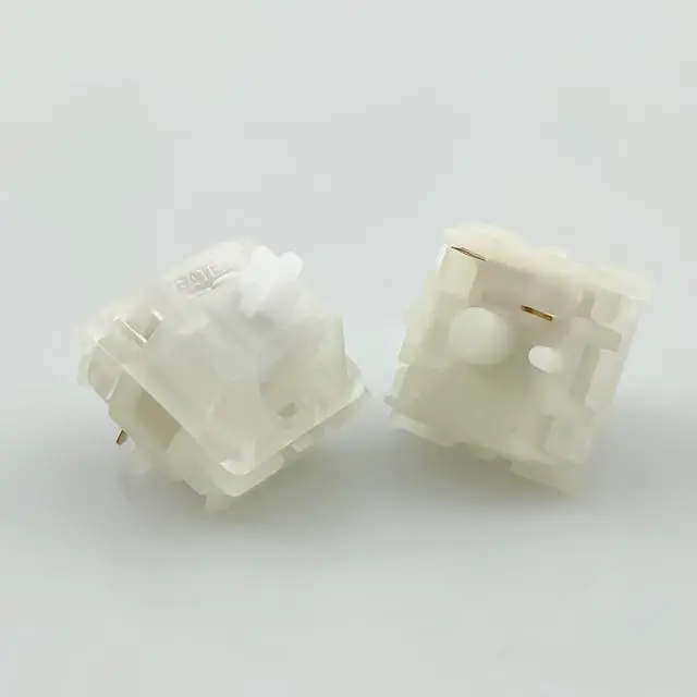Alt view image 3 of 5 - kutethy Gateron Switches Milky White Mechanical Keyboard Yellow 5pins for All MX Mechanical Keyboard(108 Pcs, White)
