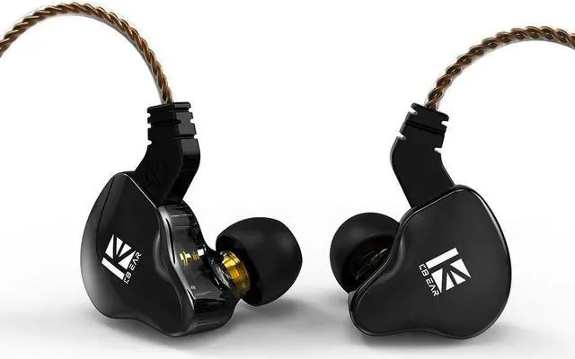 Main image of H HIFIHEAR KBEAR KS2 in Ear Headphone, IEM 1BA 1DD Stereo in Ear Earphone, HiFi Over Ear Earbud Headset Noise Cancelling Hybrid Earphone with Removable Cable for Running Walking (with mic, KS2 Dark)
