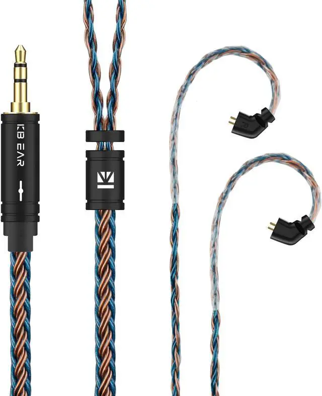 Alt view image 2 of 5 - KBEAR ST16 Plus 2 Meter Detachable IEM Cable 16 Core 5N OCC Silver-Plated Long in-Ear Earphone Cable for HD414 HD650 HD600 Tin Audio T2 T2 PRO T3 T5 Westone TFZ Kinera Shozy Simgot (TFZ 3.5MM)