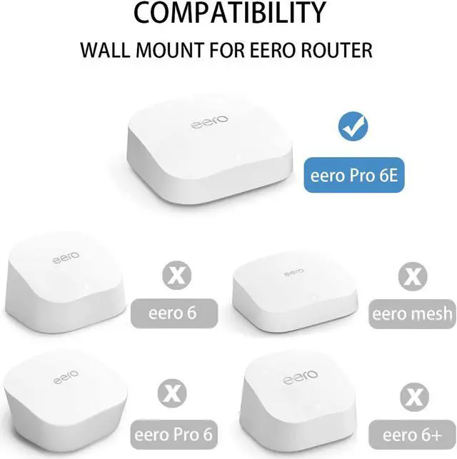 Alt view image 2 of 5 - Screwless Wall Mount for eero Pro 6E Tri-Band Mesh Wi-Fi Holder, No Tools Required, Easy to Install, No Drilling, Strong VHB Adhesive Mount (2)