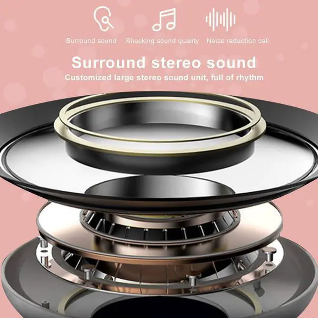 Alt view image 3 of 5 - HONUTIGE Gaming Headset Cat Ear Headphone with RGB LED Light Microphone Stereo Sound Glowing Over-Ear Gaming Headsets for Kids and Adult