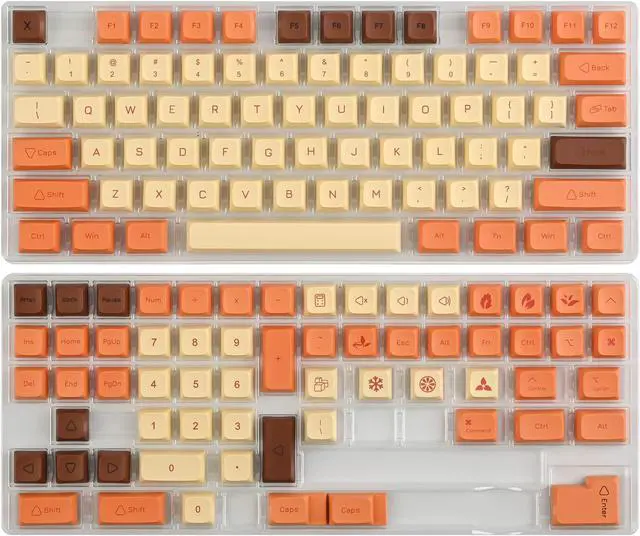 Alt view image 3 of 5 - iRoboosta PBT Dye Sub Keycaps, 136 Key XDA Profile Key caps, Custom Keyboard Keycap 75 Percent, Minimalist Key Cap Set for Cherry MX Swithes Mechanical Keyboard (Yellow)