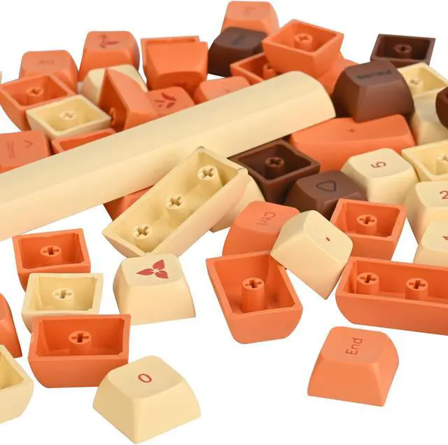 Alt view image 4 of 5 - iRoboosta PBT Dye Sub Keycaps, 136 Key XDA Profile Key caps, Custom Keyboard Keycap 75 Percent, Minimalist Key Cap Set for Cherry MX Swithes Mechanical Keyboard (Yellow)