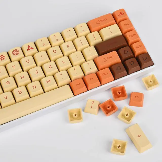 Alt view image 5 of 5 - iRoboosta PBT Dye Sub Keycaps, 136 Key XDA Profile Key caps, Custom Keyboard Keycap 75 Percent, Minimalist Key Cap Set for Cherry MX Swithes Mechanical Keyboard (Yellow)
