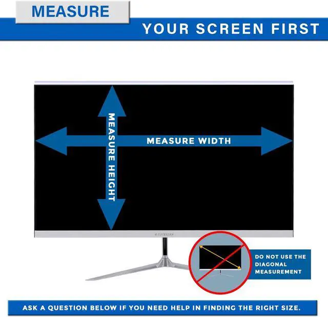 Alt view image 4 of 5 - 19.5" Computer Privacy Screen Filter (16:10) - Premium Anti-Glare Computer Screen Cover - Anti Scratch - UV & Blue Light Screen Protector