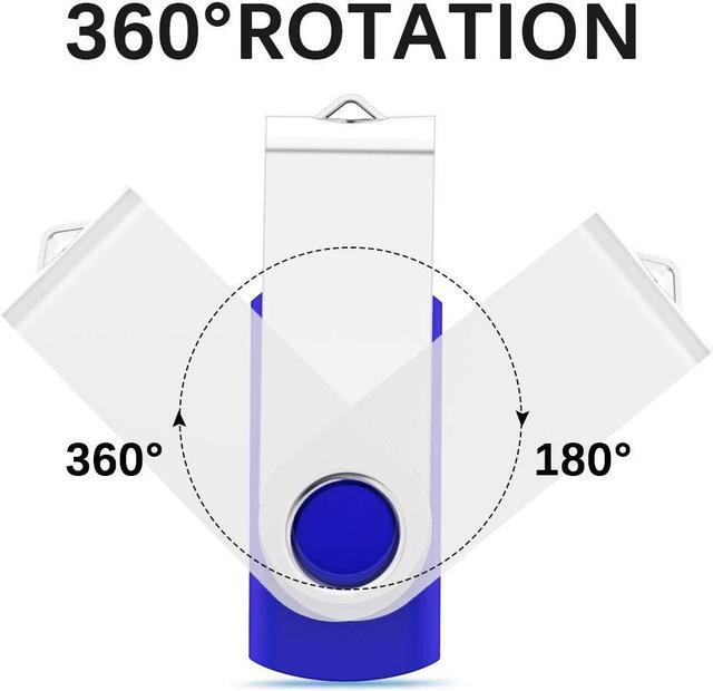 Alt view image 3 of 5 - KEXIN 10 Pack 64 GB Flash Drive USB 2.0 Flash Drive 64GB Thumb Drive Jump Drive Memory Stick Data Storage Zip Drive Pen Drives, Blue