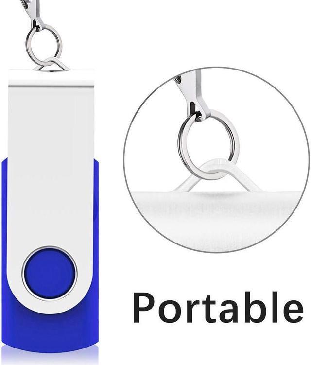 Alt view image 4 of 5 - KEXIN 10 Pack 64 GB Flash Drive USB 2.0 Flash Drive 64GB Thumb Drive Jump Drive Memory Stick Data Storage Zip Drive Pen Drives, Blue