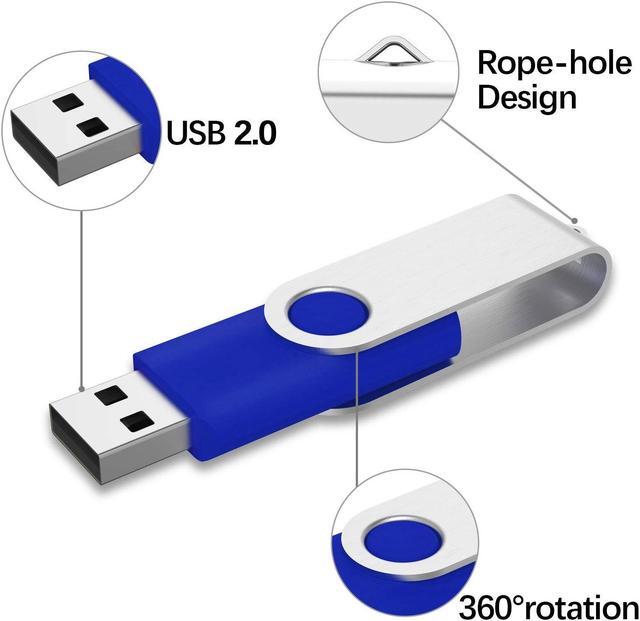 Alt view image 5 of 5 - KEXIN 10 Pack 64 GB Flash Drive USB 2.0 Flash Drive 64GB Thumb Drive Jump Drive Memory Stick Data Storage Zip Drive Pen Drives, Blue