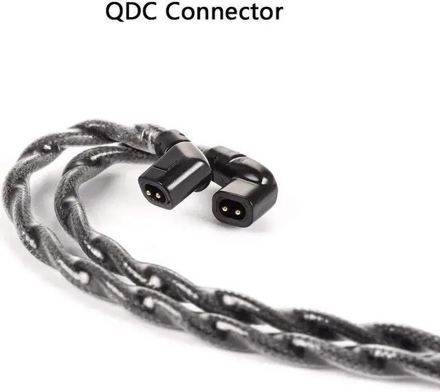 Alt view image 3 of 5 - 4 Core QDC Earphone Cable-KBEAR [Smooth] Upgrade Cable, 5N UPOCC Singel Crystal Copper Cable, IEM Detachable Cable with2.5mm Plug, Suit for ZS10-PRO AS16 ASF EDX EDXPRO AST DQ6 (QDC, 2.5Black)