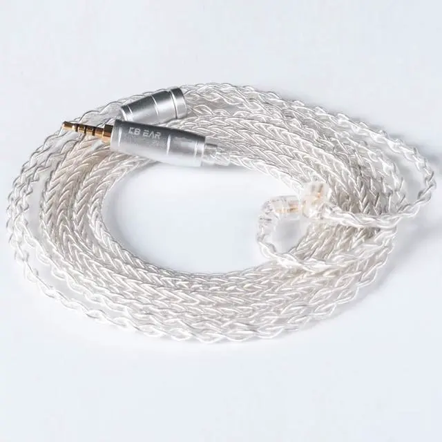 Main image of Kinboofi KBEAR Detachable Upgrade Silver Plated Copper Earphone Cable, 8 Core Replacement IEM Cord Cable with TRRS Balanced Plug for KZ ZSN ZS10 PRO ZSN PRO ZSX AS16 CA4 A10 (C PIN 2.5mm Plug)