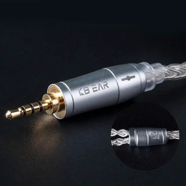 Alt view image 5 of 5 - Kinboofi KBEAR Detachable Upgrade Silver Plated Copper Earphone Cable, 8 Core Replacement IEM Cord Cable with TRRS Balanced Plug for KZ ZSN ZS10 PRO ZSN PRO ZSX AS16 CA4 A10 (C PIN 2.5mm Plug)