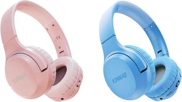 Main image of KONNAO Kids Headphones Wireless 60H Pink and Blue