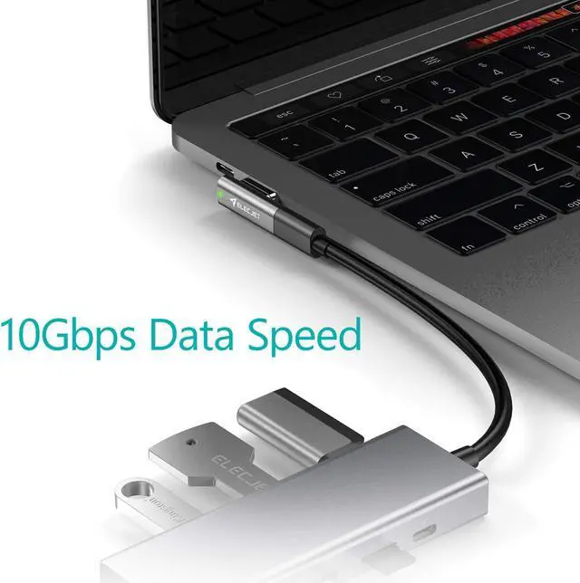 Alt view image 5 of 5 - Lanhiem 100W USB C Magnetic Adapter, 20 Pin PD Fast Charge Magnetic Breakaway USB-C Right Angle Adapter for MacBook, Galaxy S24 Ultra, iPad Pro, Nintendo Switch, ROG Ally, Steam Deck, Gamepad(1 Pack)