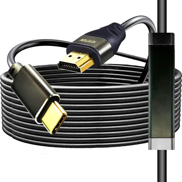 Alt view image 2 of 5 - USB-C to HDMI Adapter - 30FT Active Cable, 4K30Hz, 1080P - Male USB-C to HDMI Out Lead for Computer, Laptop, Projector