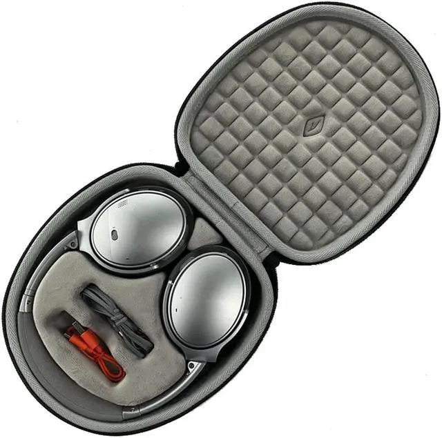 Alt view image 5 of 5 - Levigo Hard EVA Headset Portable Protective Storage Case Compaitble With Bose QuietComfort QC45/QC35, Headphone Travel Shockproof Compartment Design Organizer Bag